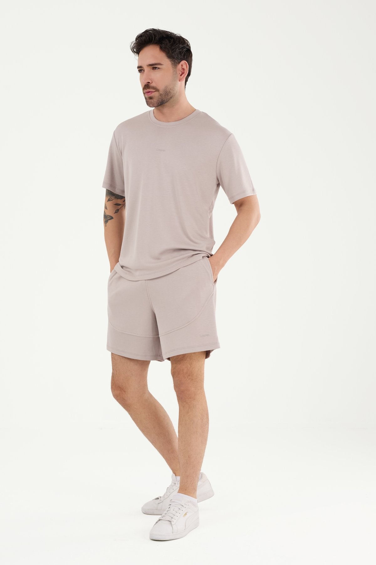 W860 Modal Kumaş Lastik Detyalı Penye Şort