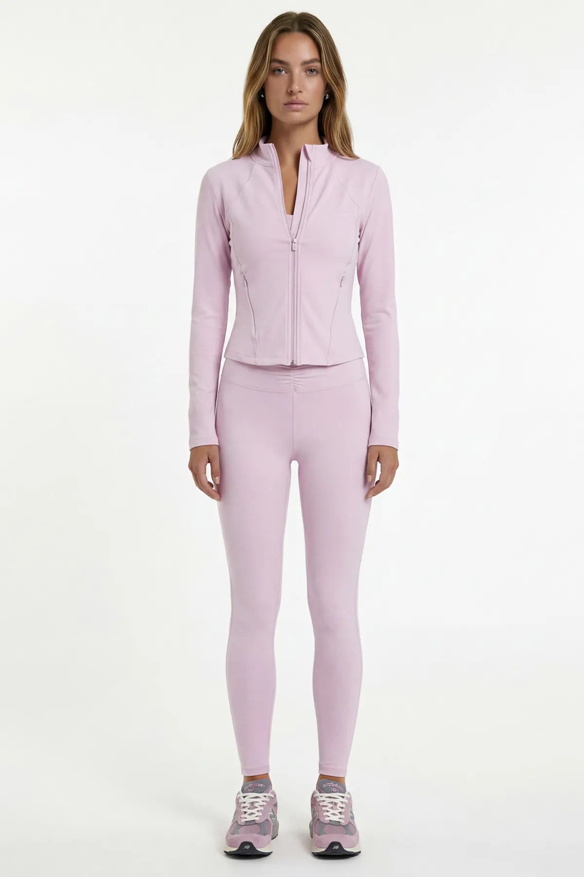 Fermuarlı Teknik Ceket - Pembe