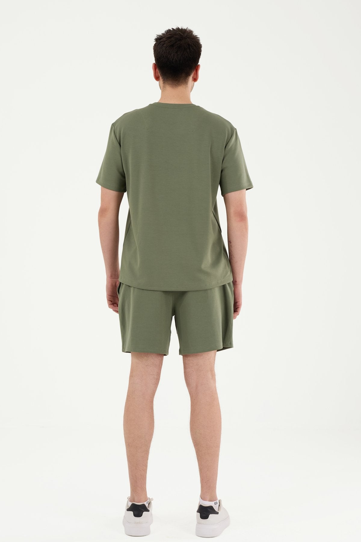 W857 Modal Kumaş Bisiklet Yaka T-shirt