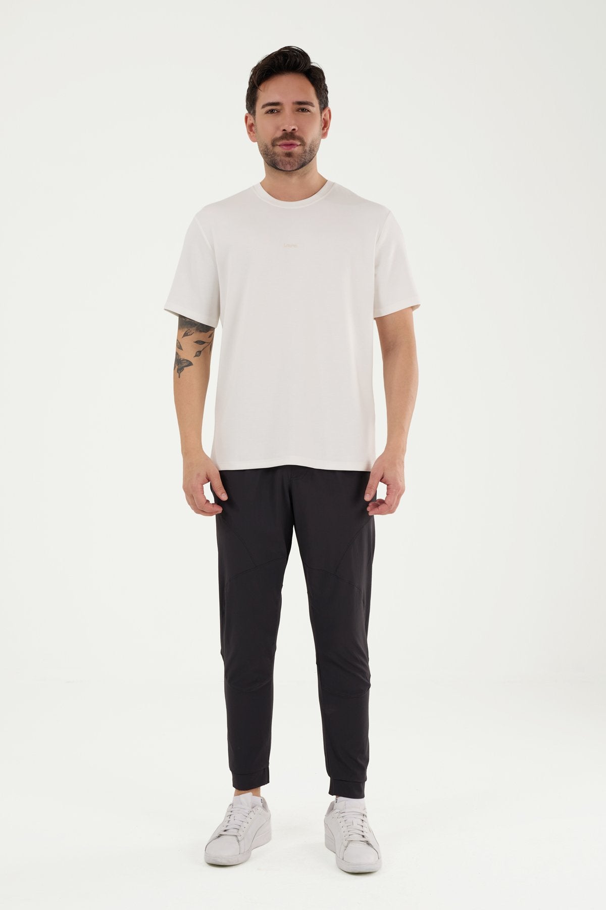 W857 Modal Kumaş Bisiklet Yaka T-shirt