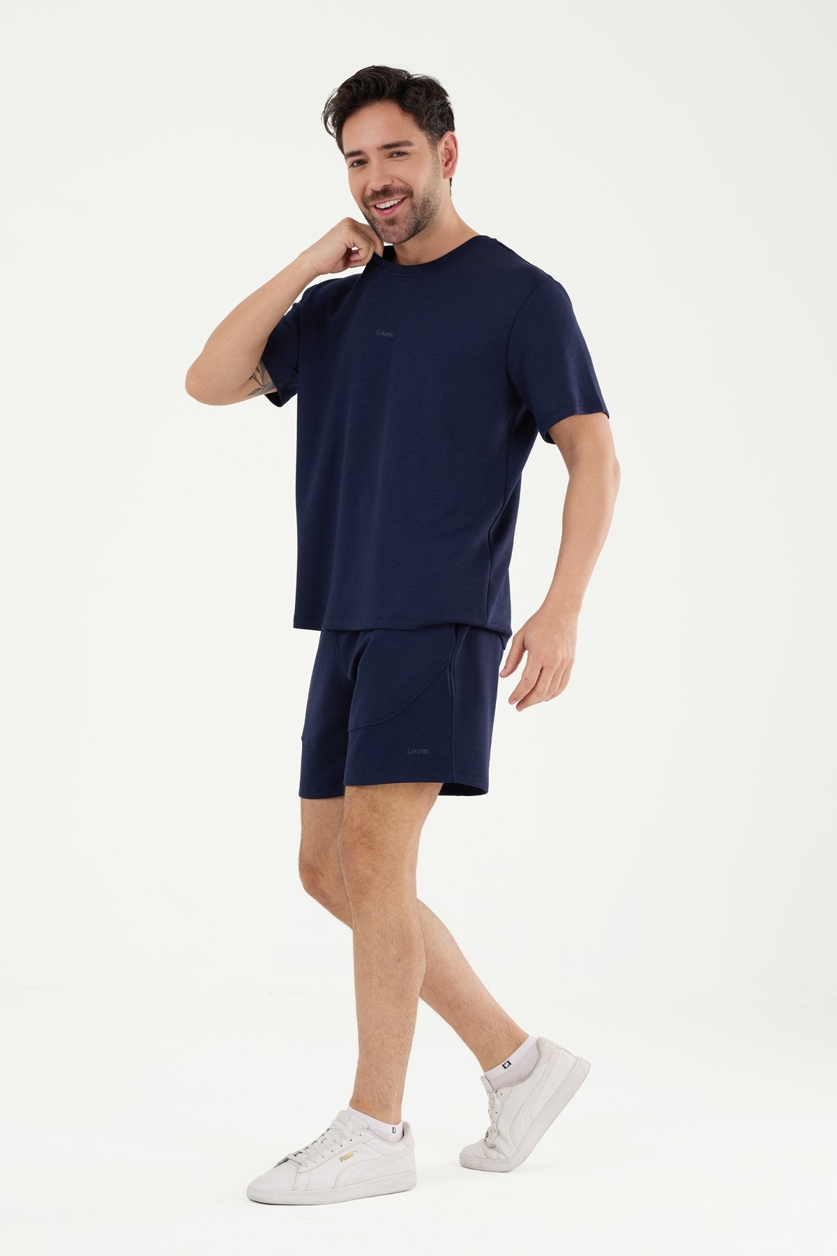 W857 Modal Kumaş Bisiklet Yaka T-shirt