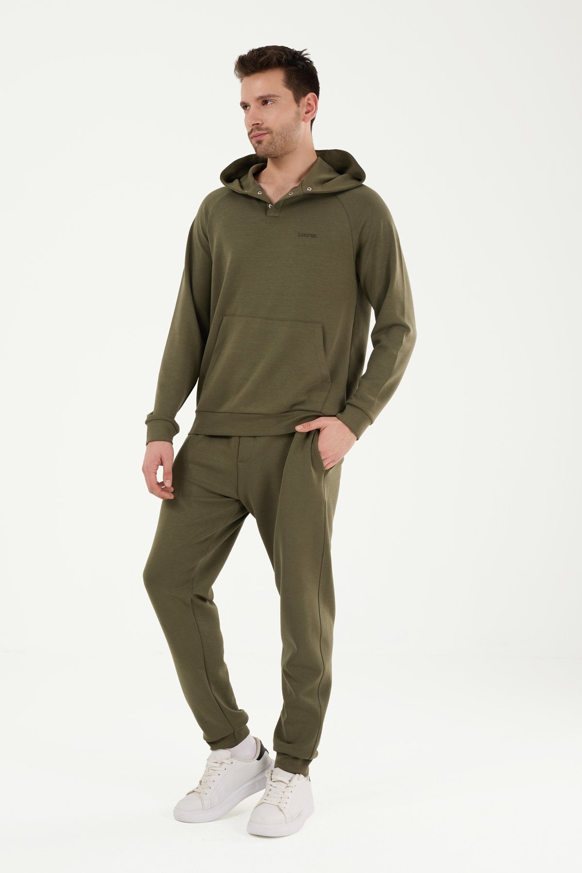 W861 Modal Kumaş Kapüşonlu Spor Üst