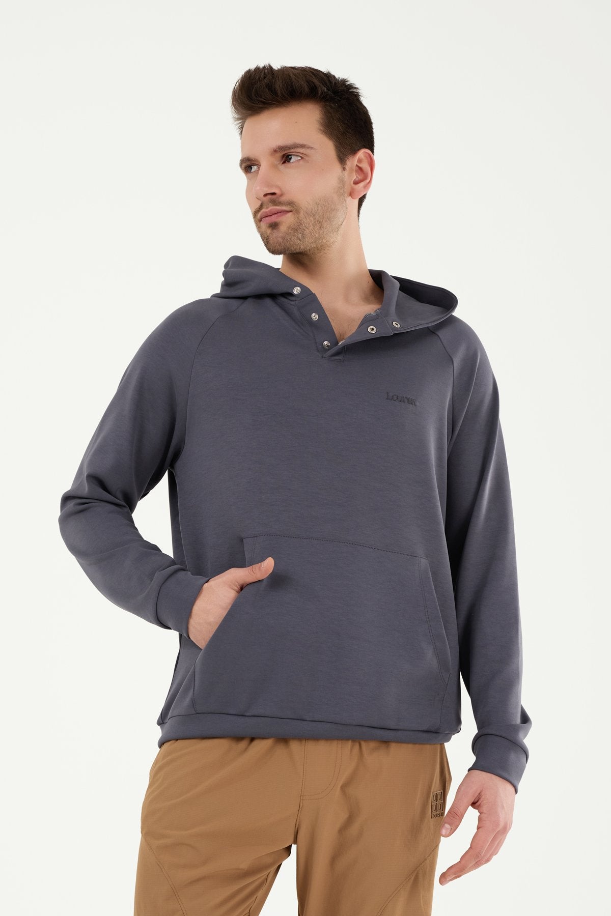 W861 Modal Kumaş Kapüşonlu Spor Üst