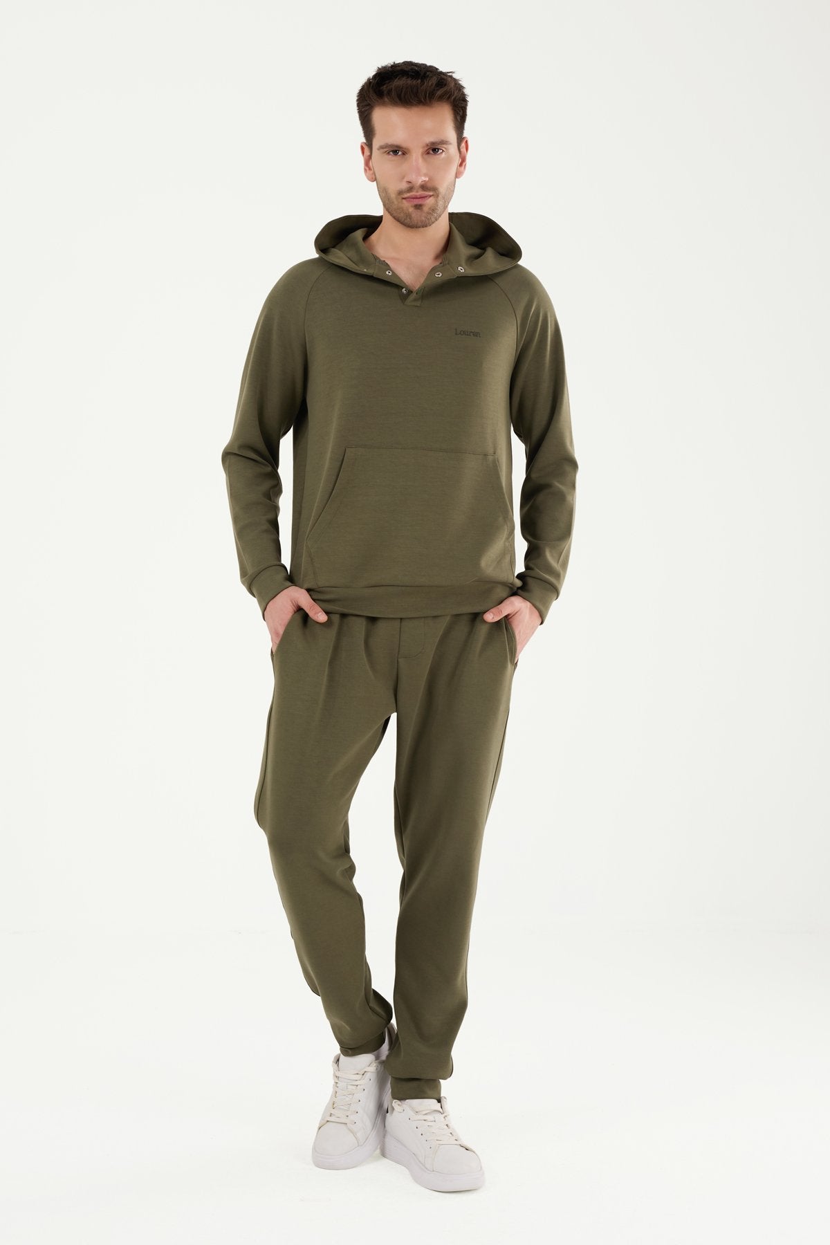 W861 Modal Kumaş Kapüşonlu Spor Üst
