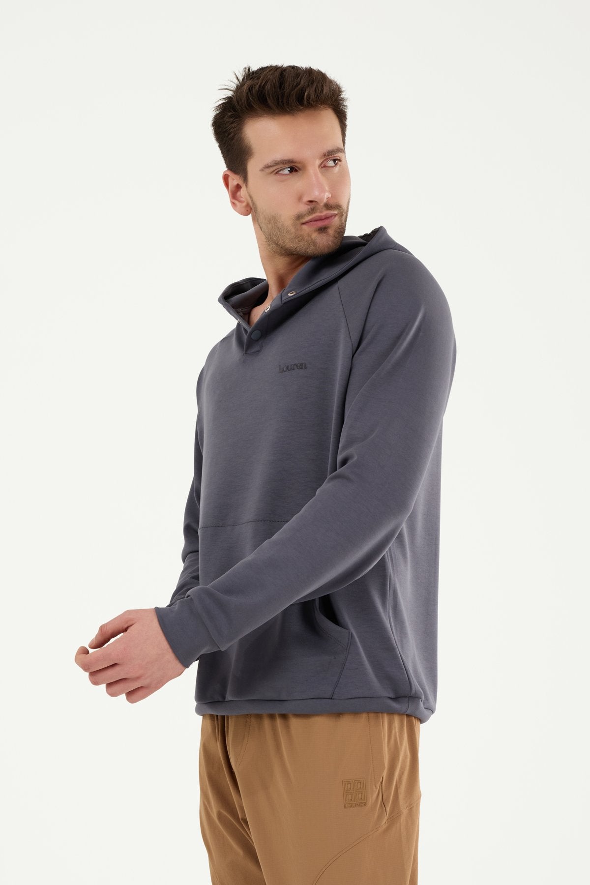 W861 Modal Kumaş Kapüşonlu Spor Üst