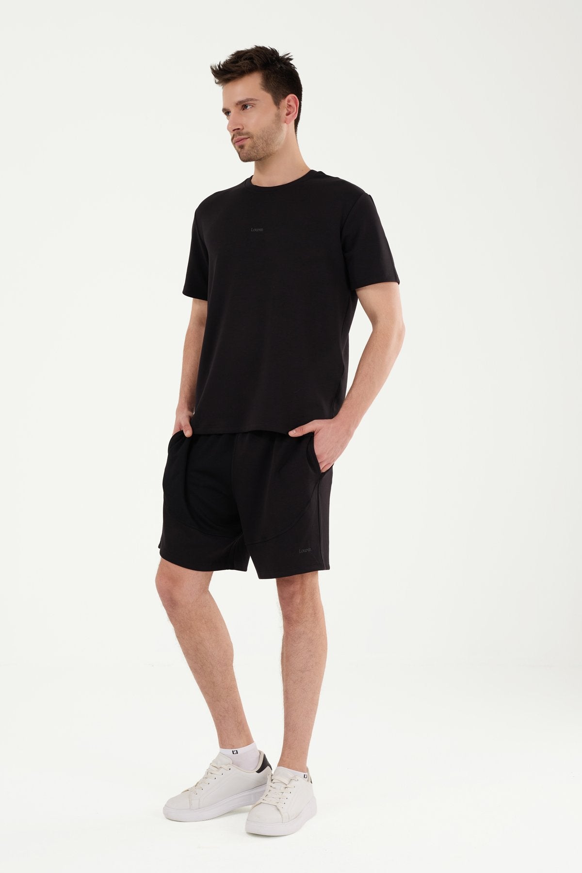 W860 Modal Kumaş Lastik Detyalı Penye Şort