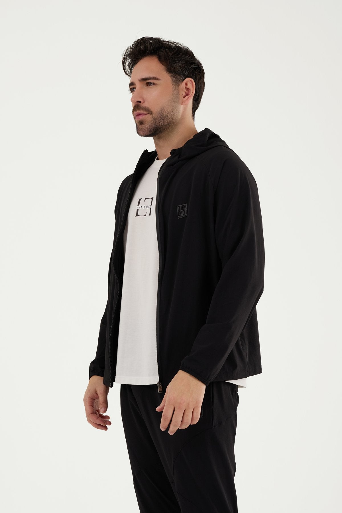 W864 Kapüşonlu Koşucu Üst