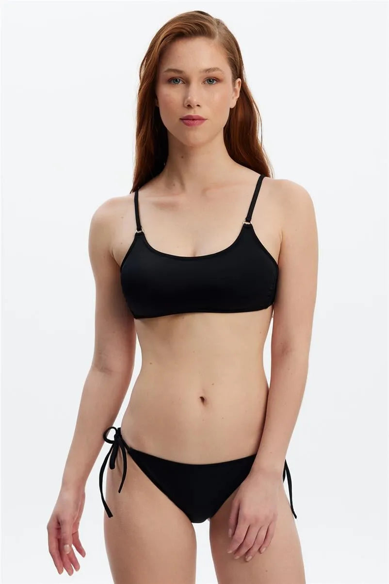 MM8504 İpli Bikini Alt - Siyah