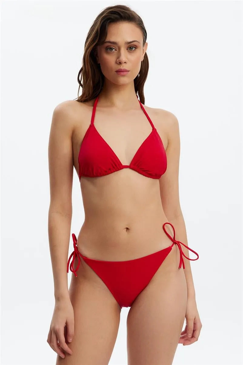 MM8504 İpli Bikini Alt - Kırmızı