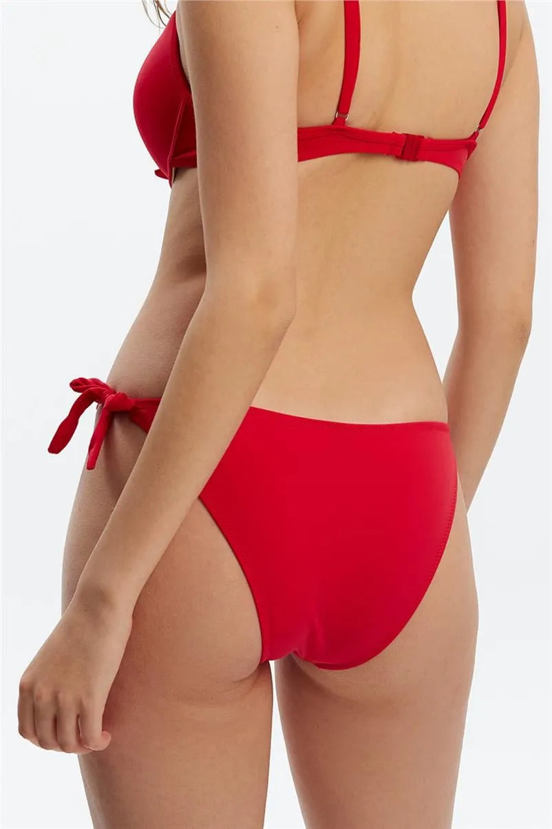 MM8505 Kalın Bağcıklı Alt - Kırmızı