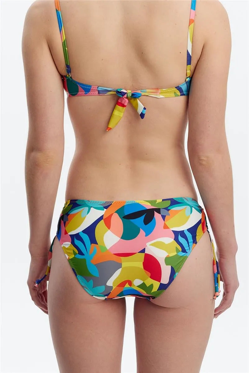 MM8509 Kenarı Tünelli Bikini Altı - Desenli