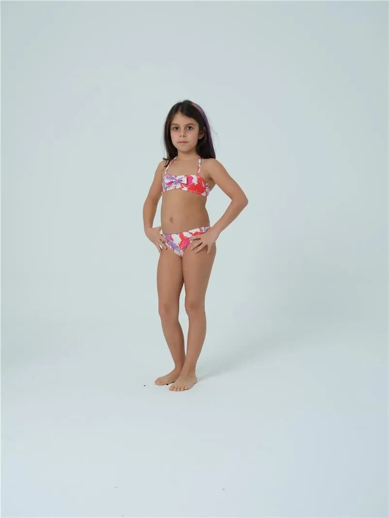 KÇ7509 Kız Çocuk Bikini - Kırmızı