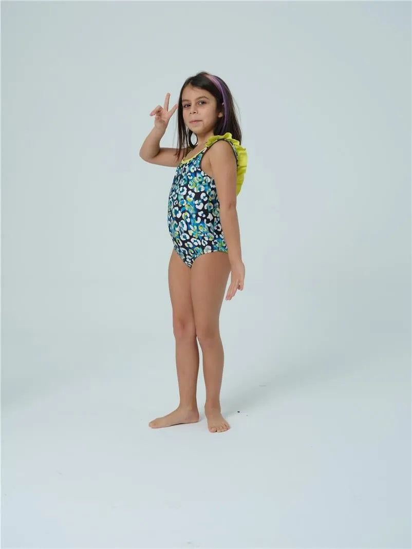 KÇ7502 Kız Çocuk Mayo - Yeşil