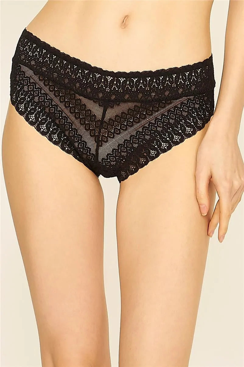 U309 Dantelli Külot - Siyah