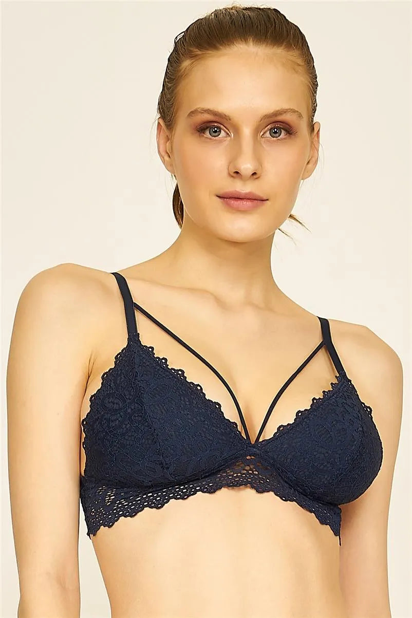 U310 Üçgen Kaplı Bralet - Lacivert
