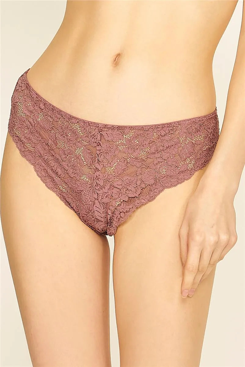 U311 Brazilian Dantelli Külot - Vizon