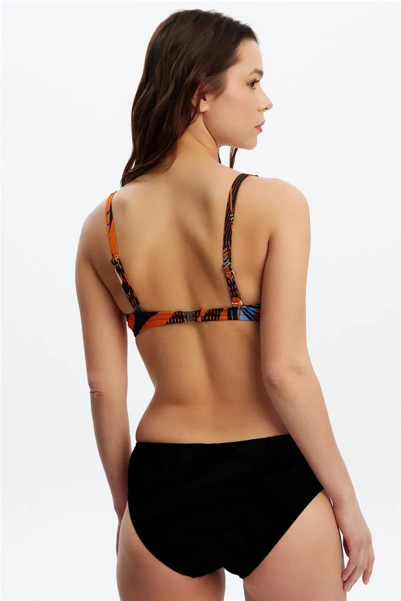 Balenli Bikini Takımı – Toparlayıcı, Ayarlanabilir ve Konforlu Tasarım - Turuncu
