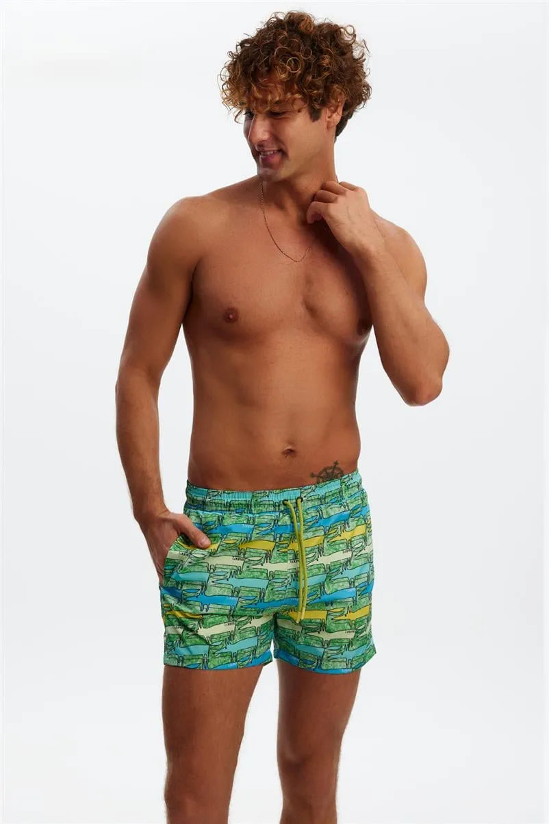 EŞ6600 Erkek Wolf Micro Şort - Yeşil