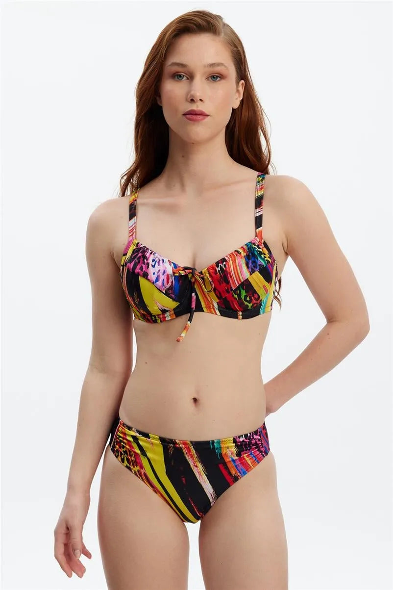 MM8513 Bağcıklı Toparlayıcı Üst - Leopar