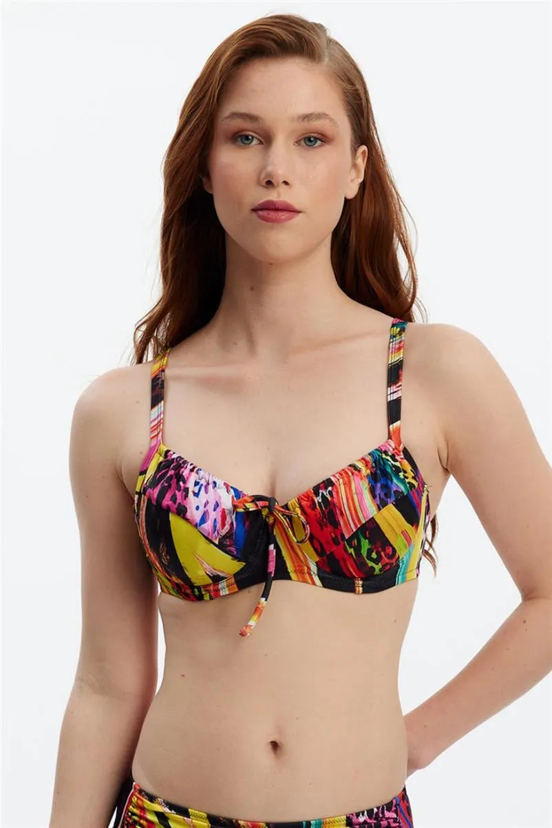 MM8513 Bağcıklı Toparlayıcı Üst - Leopar