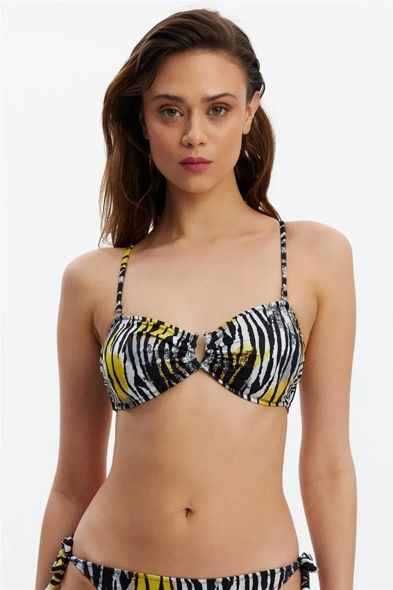 MM8518 U Telli Straplez Üst - Antrasit