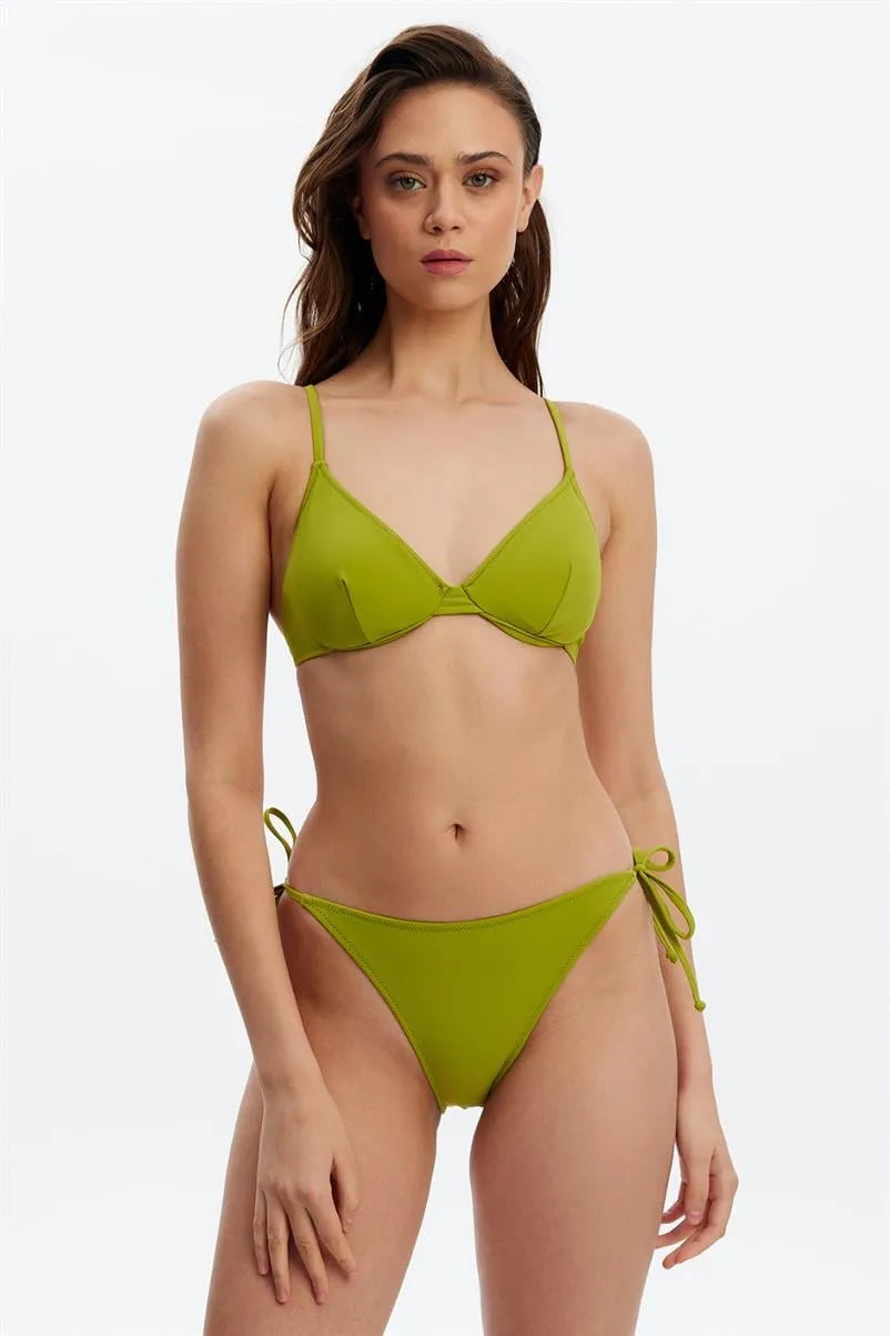 MM8504 İpli Bikini Alt - Yağ Yeşili