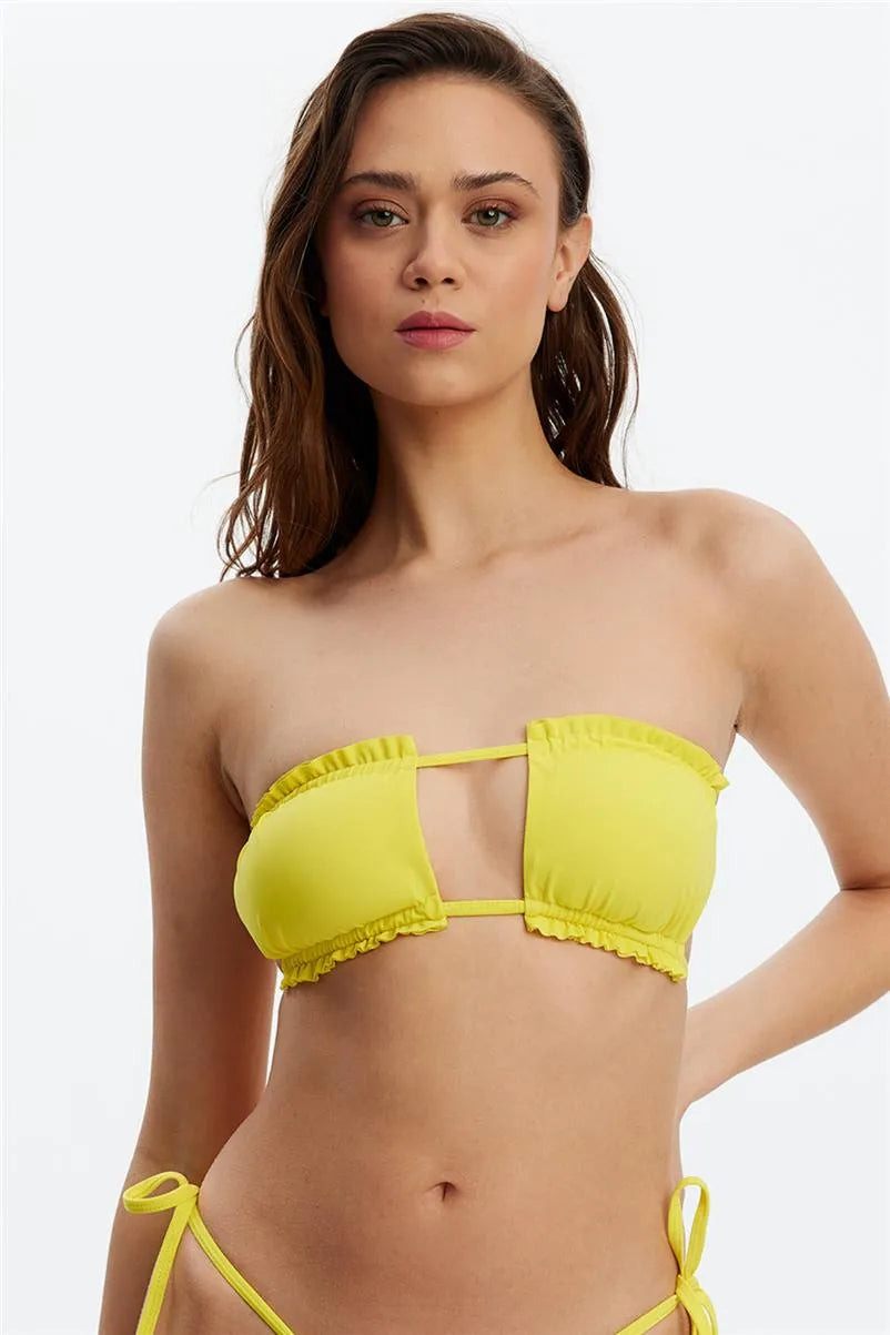 MM8543 Straplez Tünelli Üst - Sarı