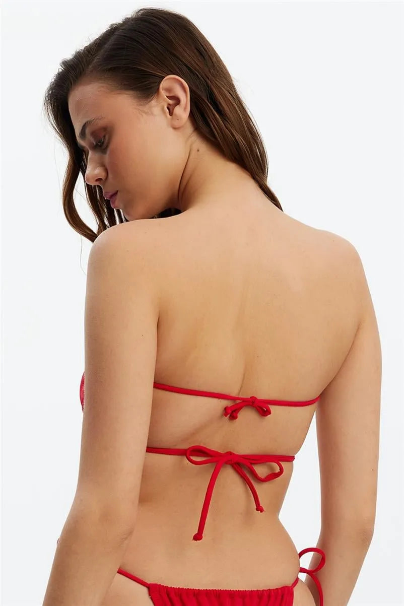 MM8543 Straplez Tünelli Üst - Kırmızı