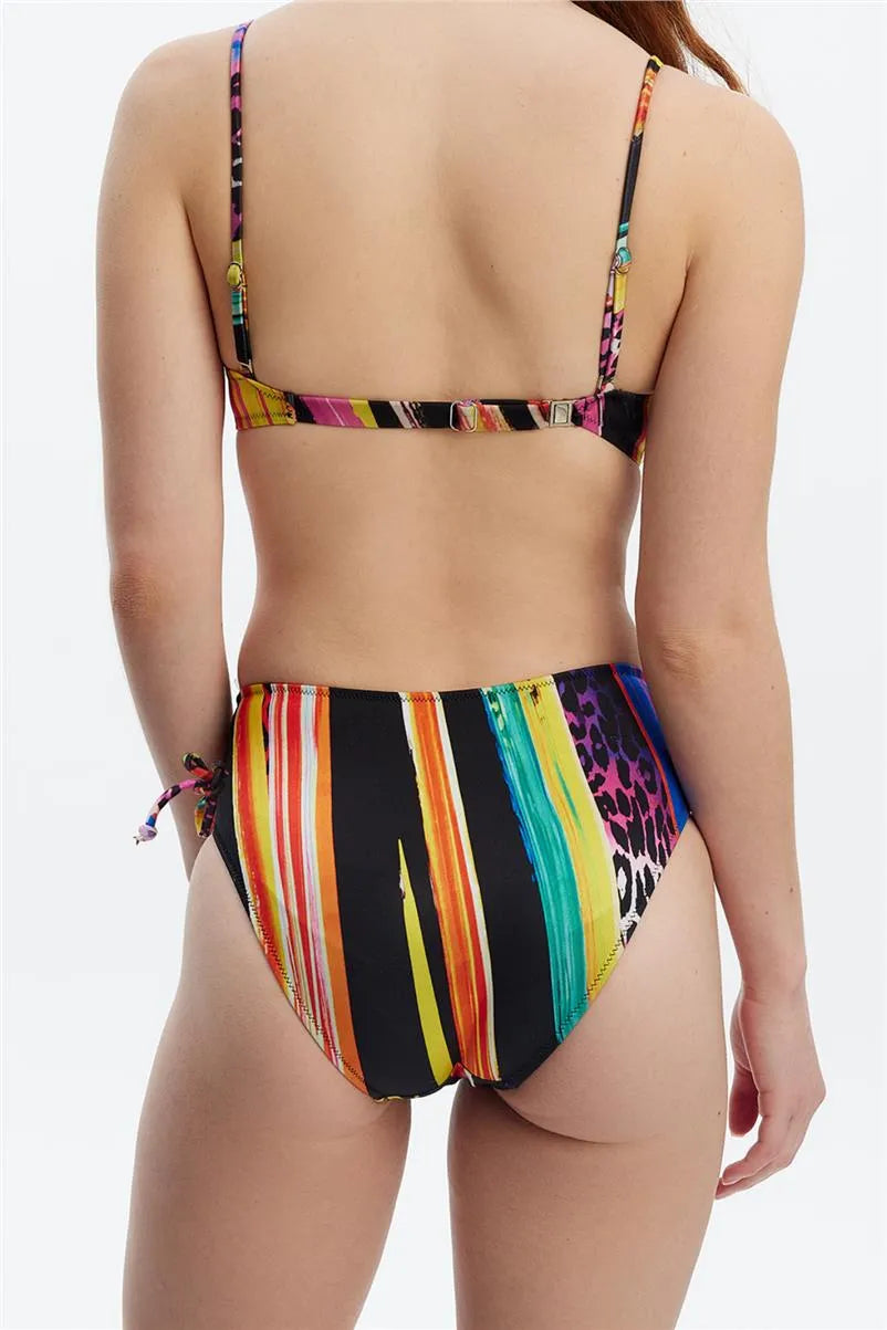 MM8509 Kenarı Tünelli Bikini Altı - Leopar