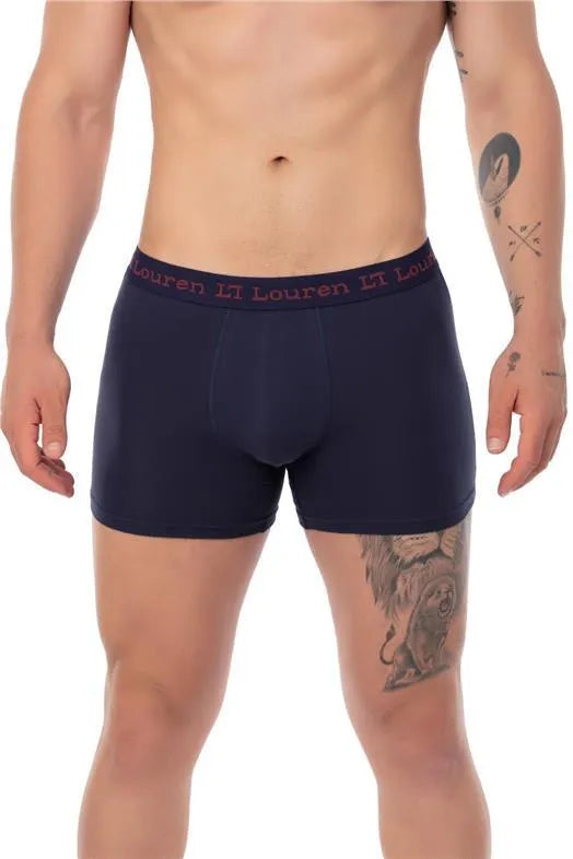 U625 Erkek 3'lü Boxer - Lacivert