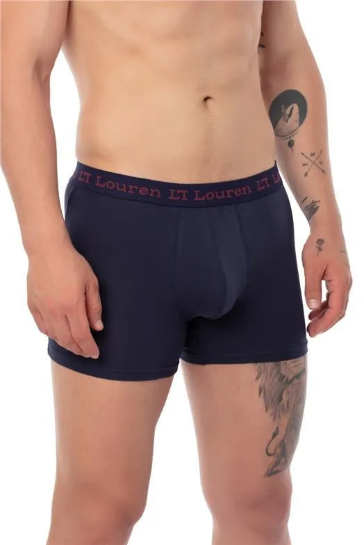 U625 Erkek 3'lü Boxer - Lacivert