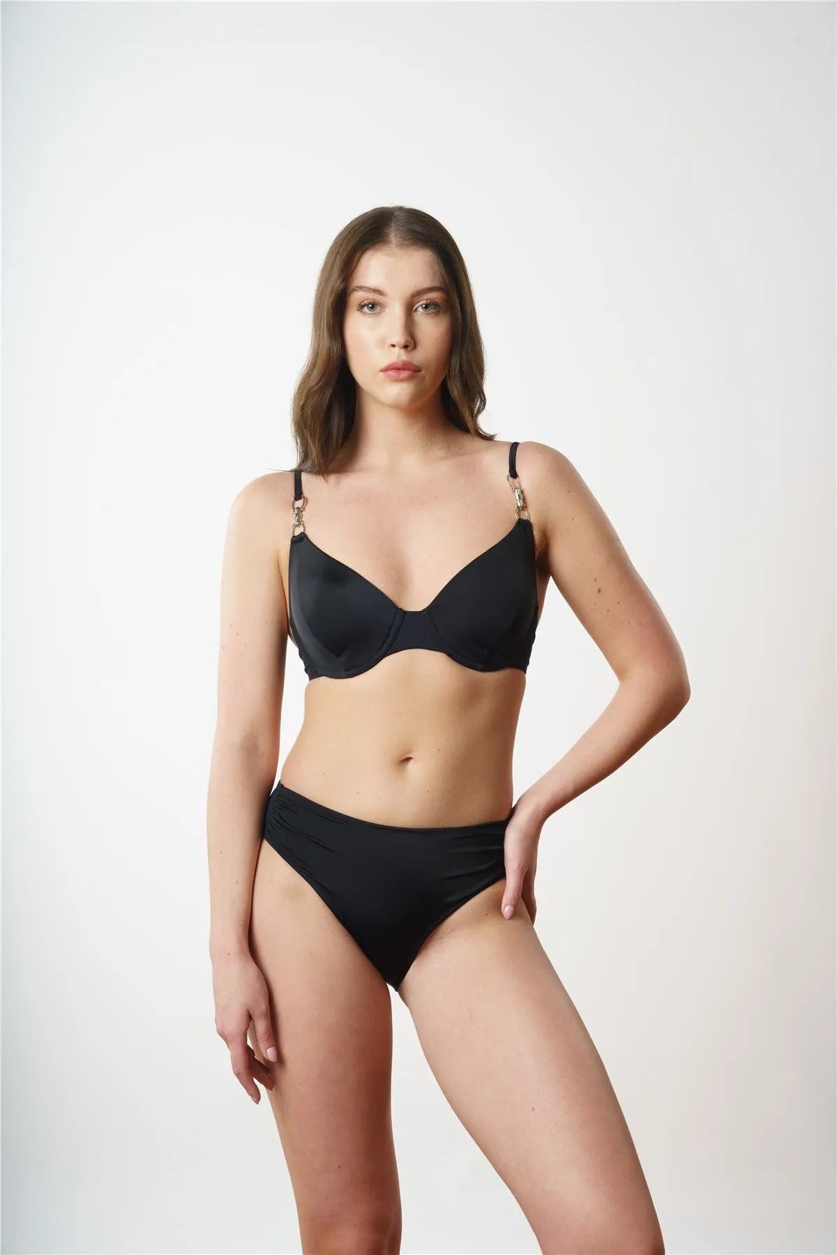 B1803 Kaplı Bikini Takım - Siyah
