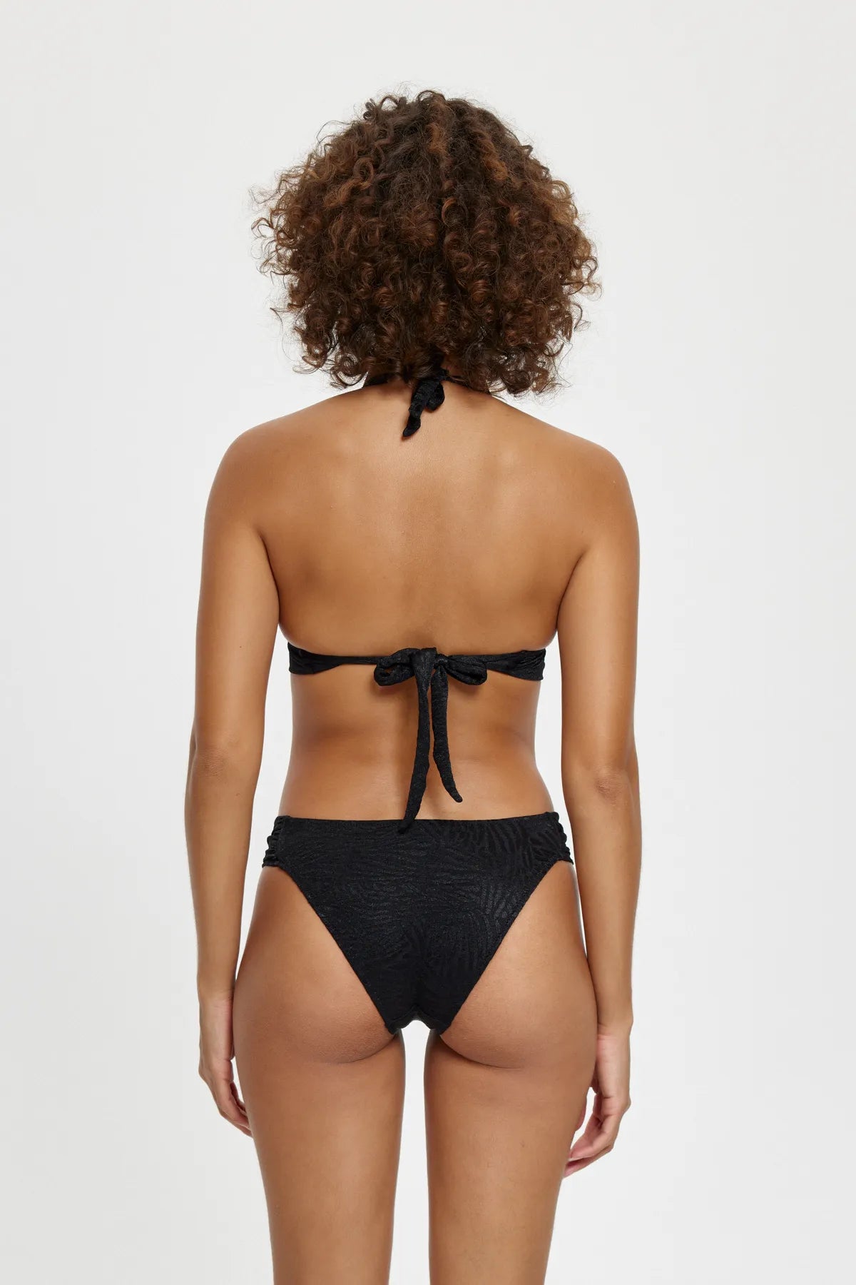 B11004 Uzun Üçgen Bikini Takımı - Siyah