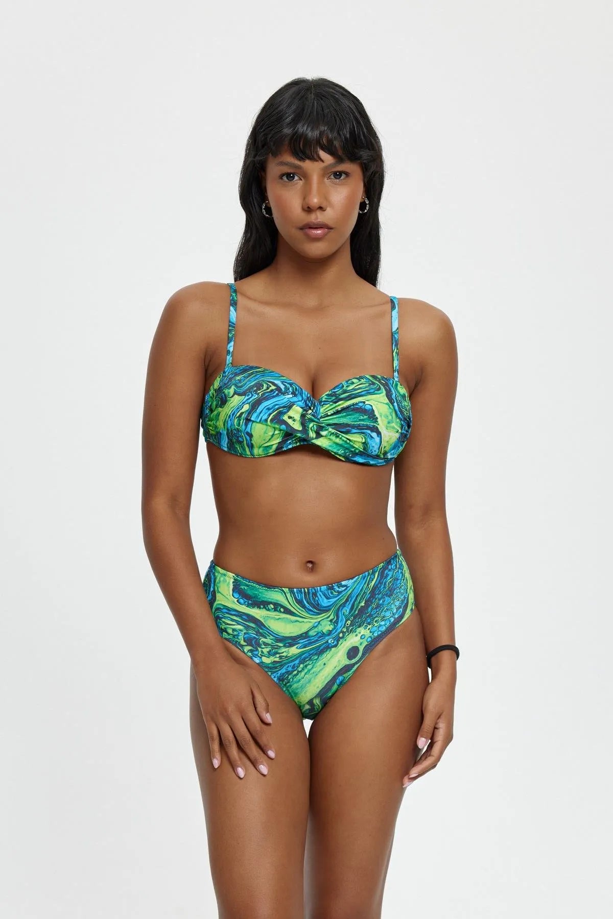 B11088 Boş Kaplı Bikini Takımı - Yeşil