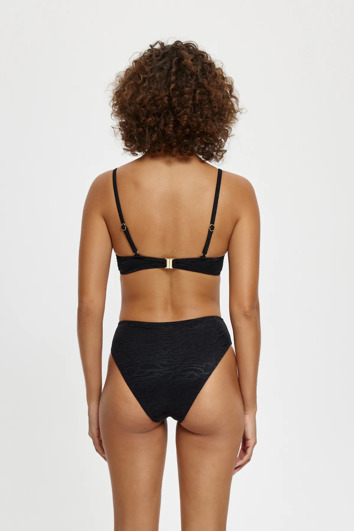B11105 Döner Kaplı Bikini Takımı - Siyah