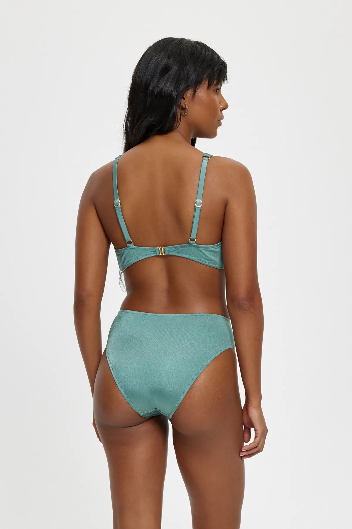B11107 Boş Kaplı Toparlayıcı Bikini Takımı - Yeşil