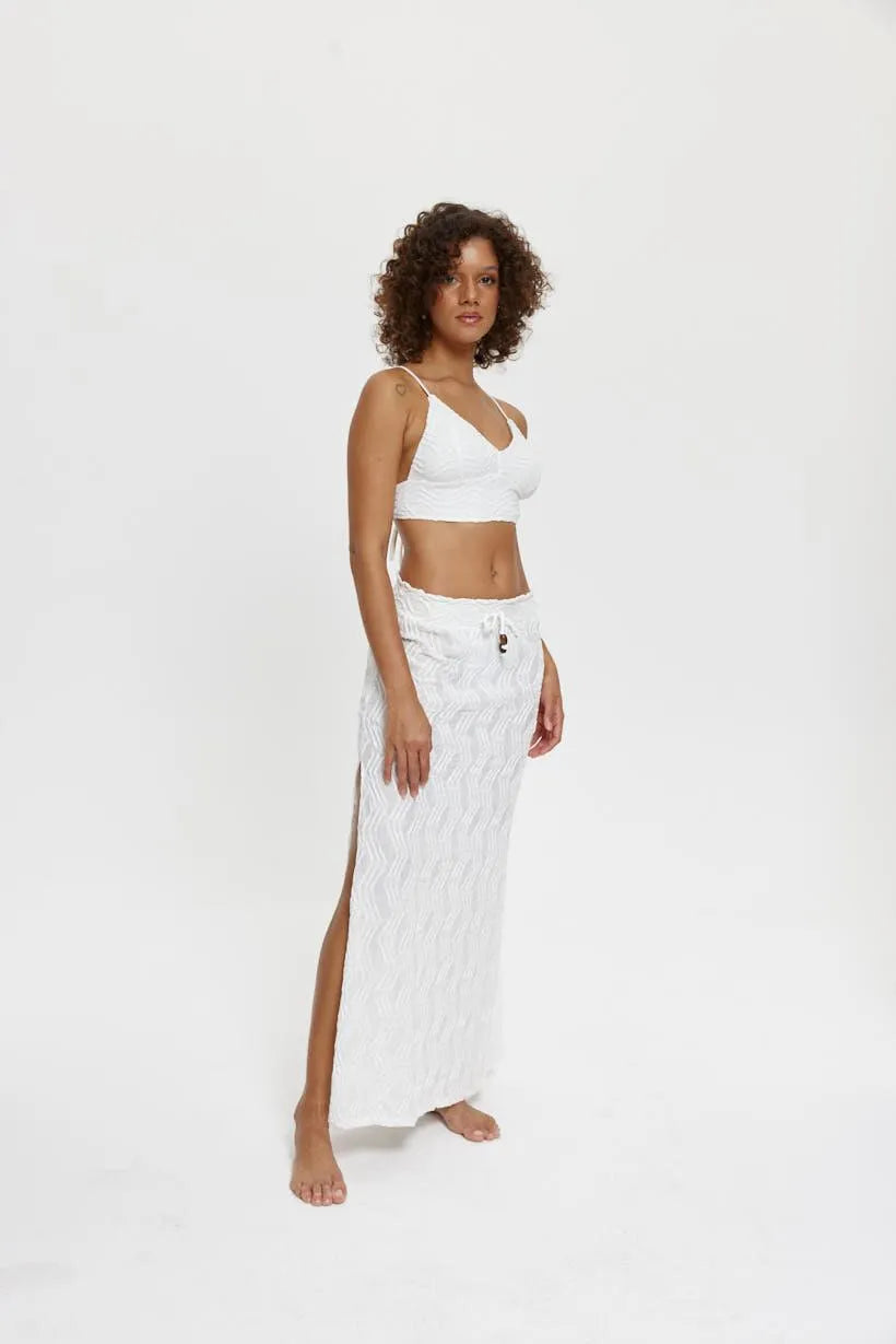 P15110 Sırtı Bağcıklı Bluz - Ekru