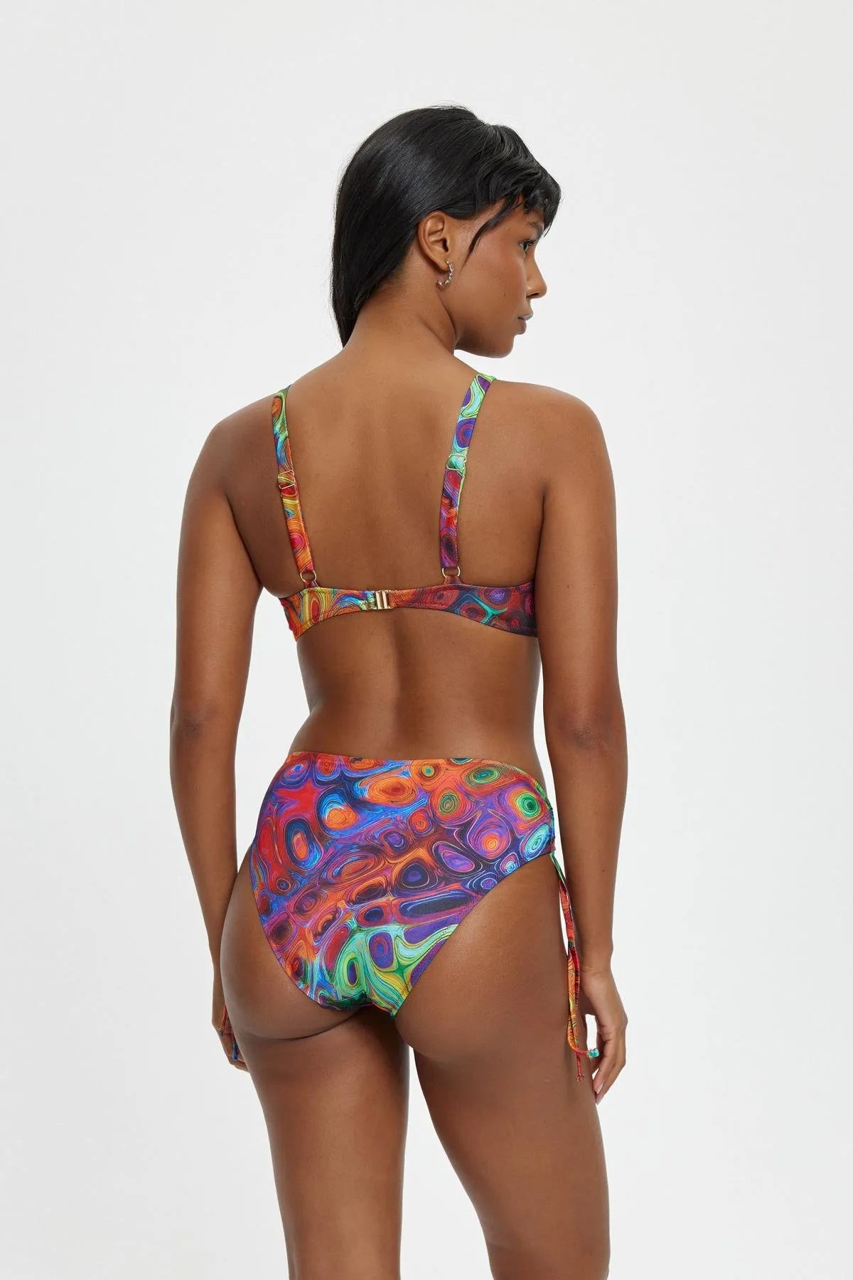 B11094 Toparlayıcı Luplu Bikini Takımı - Kırmızı