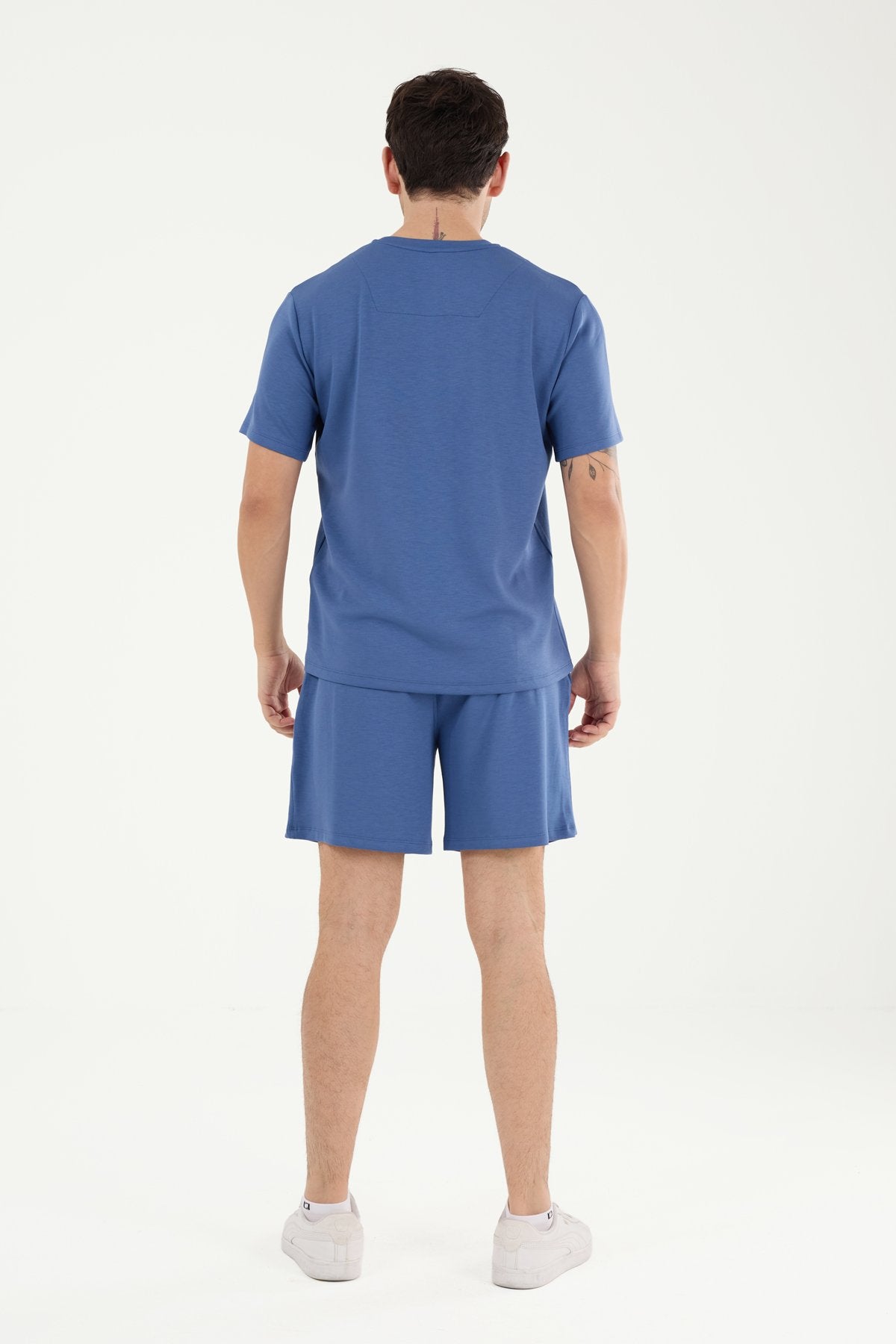 W857 Modal Kumaş Bisiklet Yaka T-shirt