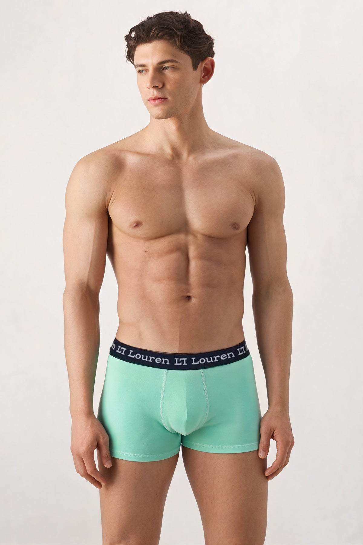 Neon Yeşil Düz Erkek 3'lü Boxer Seti - Neon Yeşil
