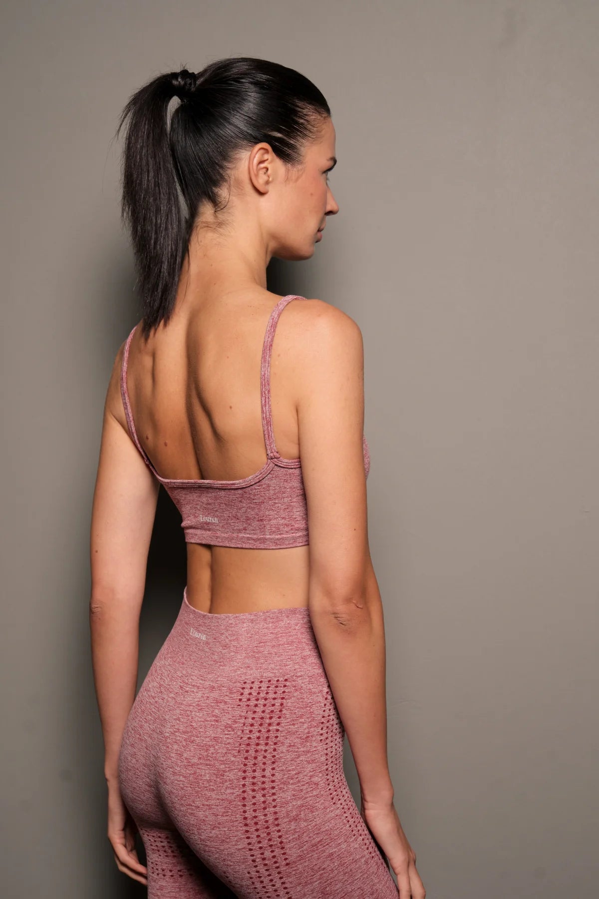 Askılı Crop - Pembe Melanj