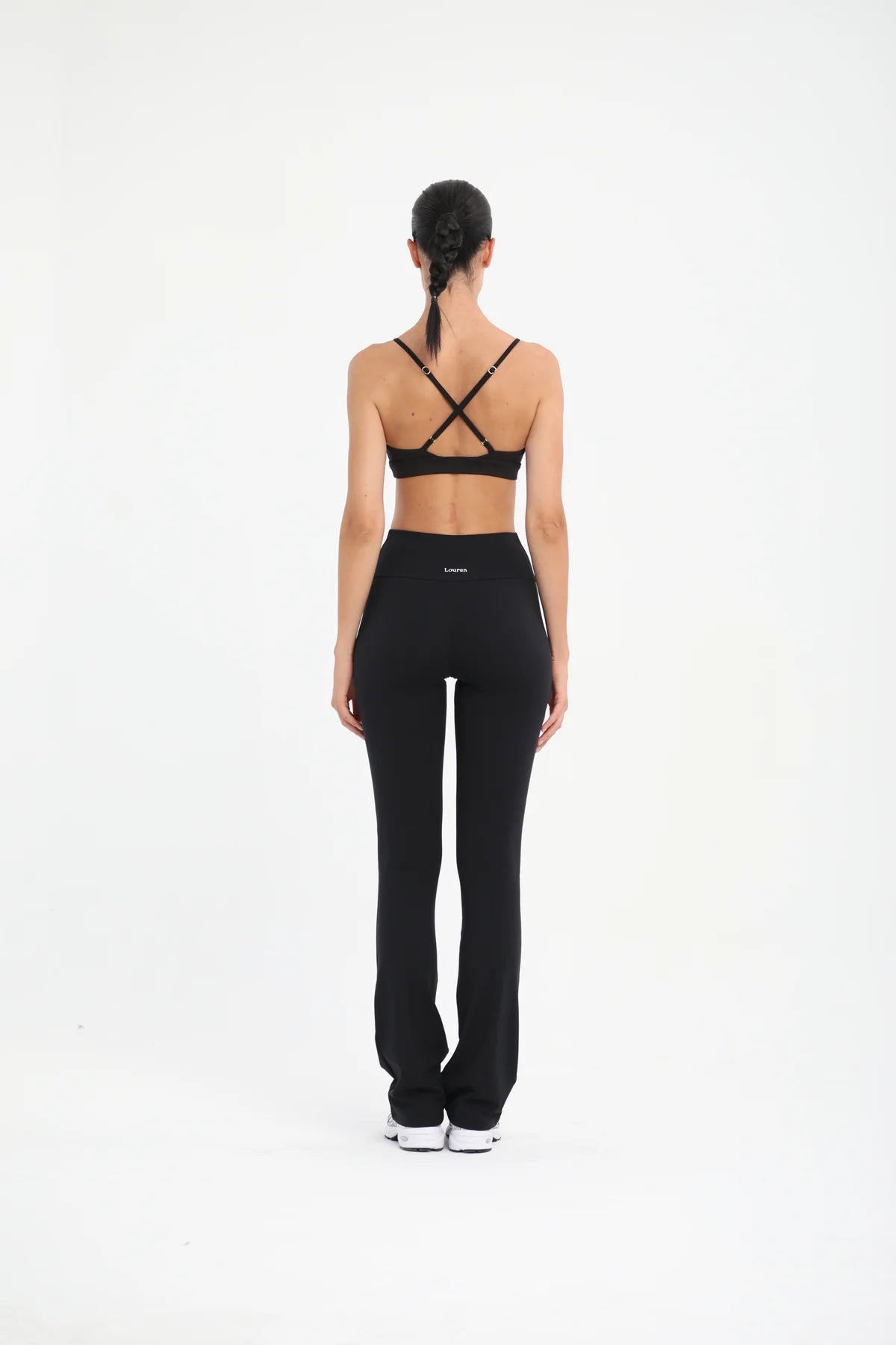 Yüksek Bel Toparlayıcı Uzun Tayt - Siyah