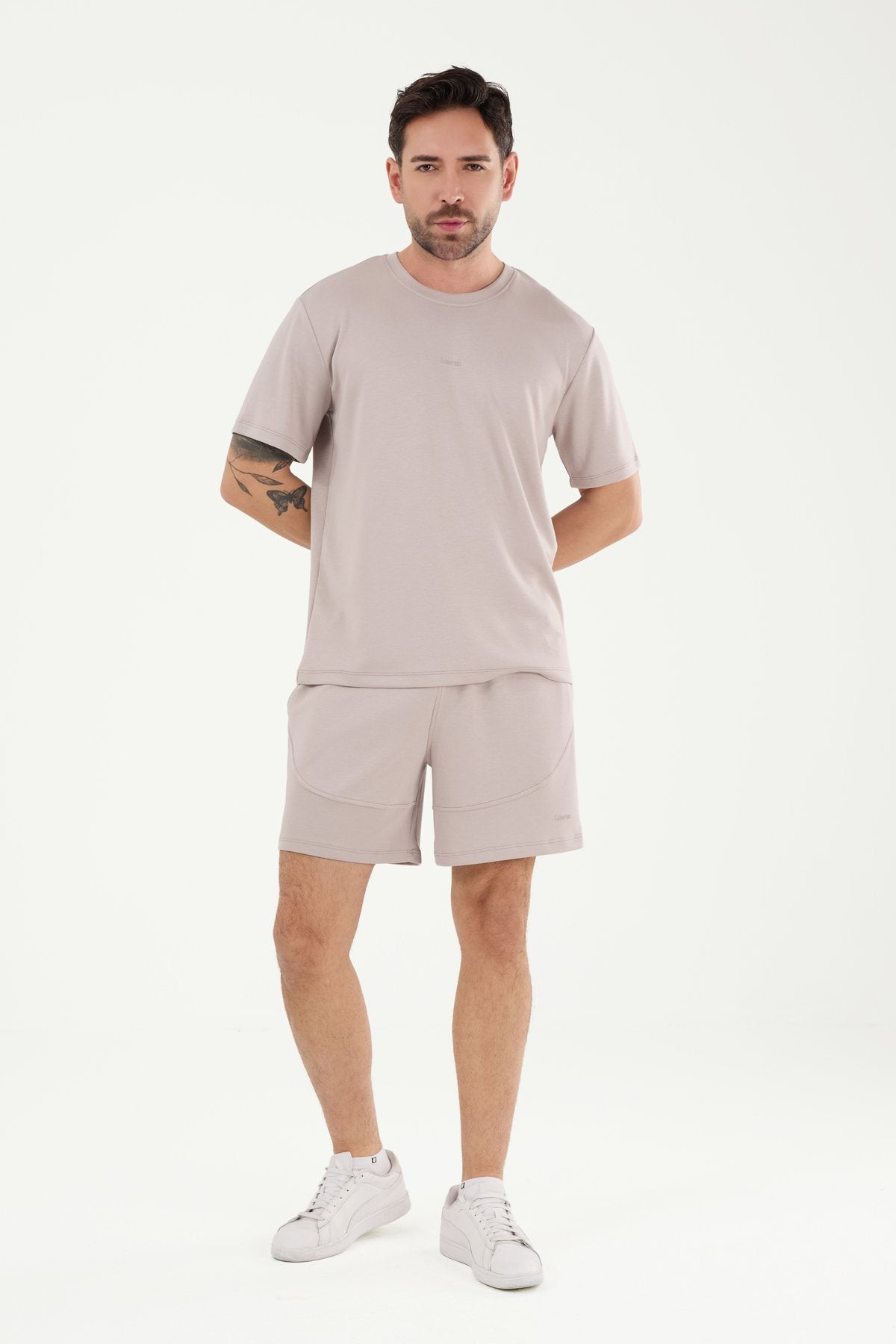 W860 Modal Kumaş Lastik Detyalı Penye Şort