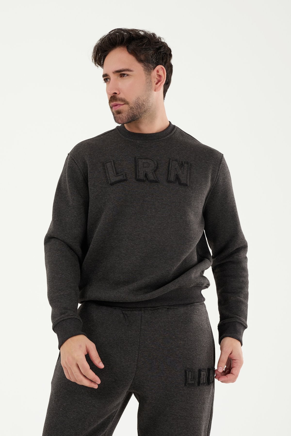 W863 Şardonlu Oversize Eşofman Üstü