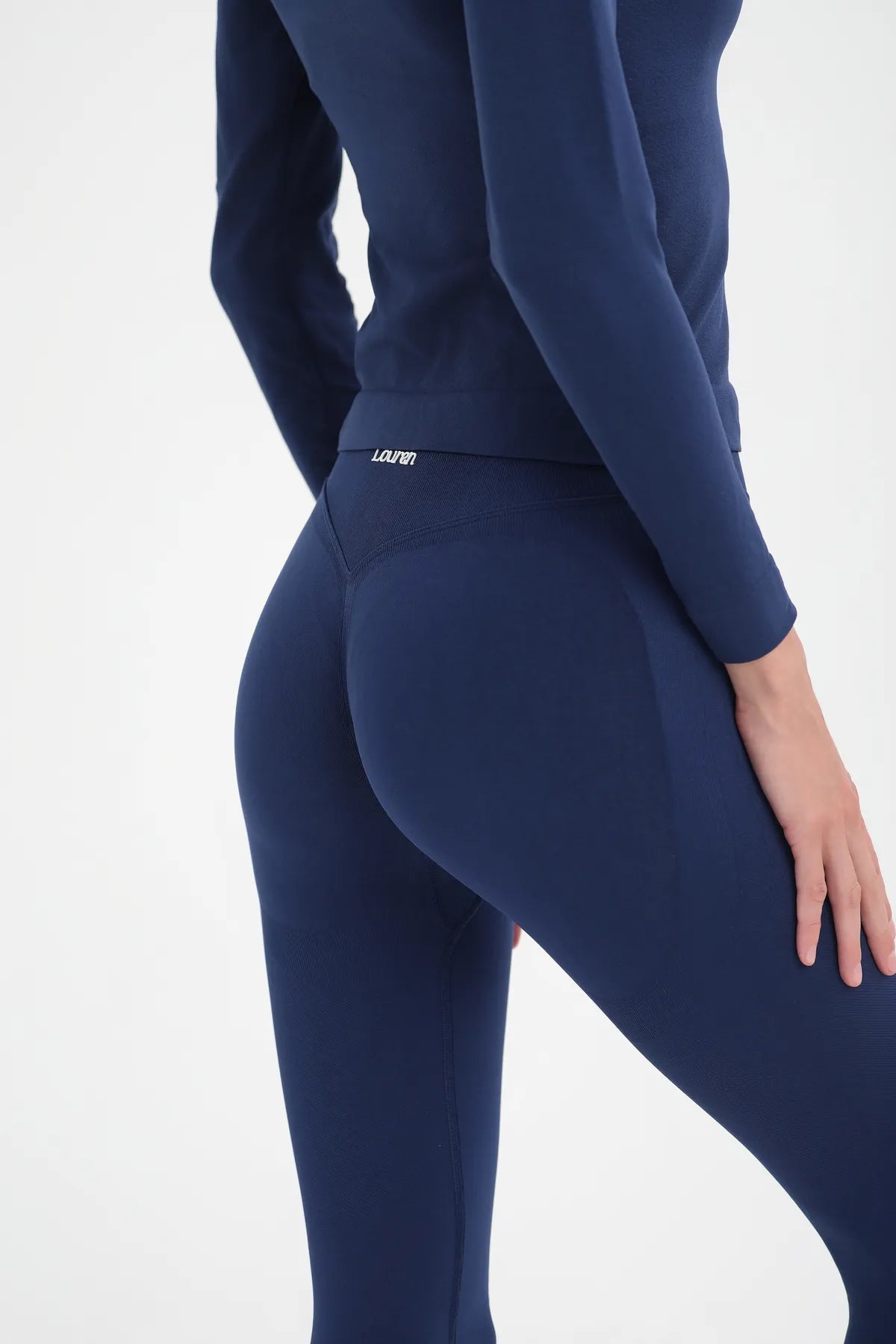 W253 Push Up Toparlayıcı Dikişsiz Spor Tayt - Lacivert