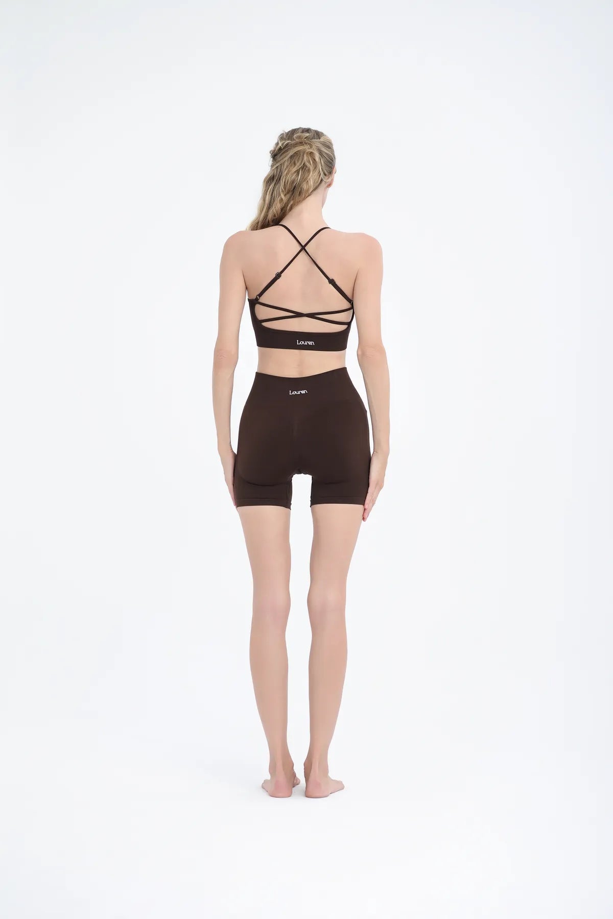 W271 Push Up Toparlayıcı Dikişsiz Sport Şort - Kahverengi