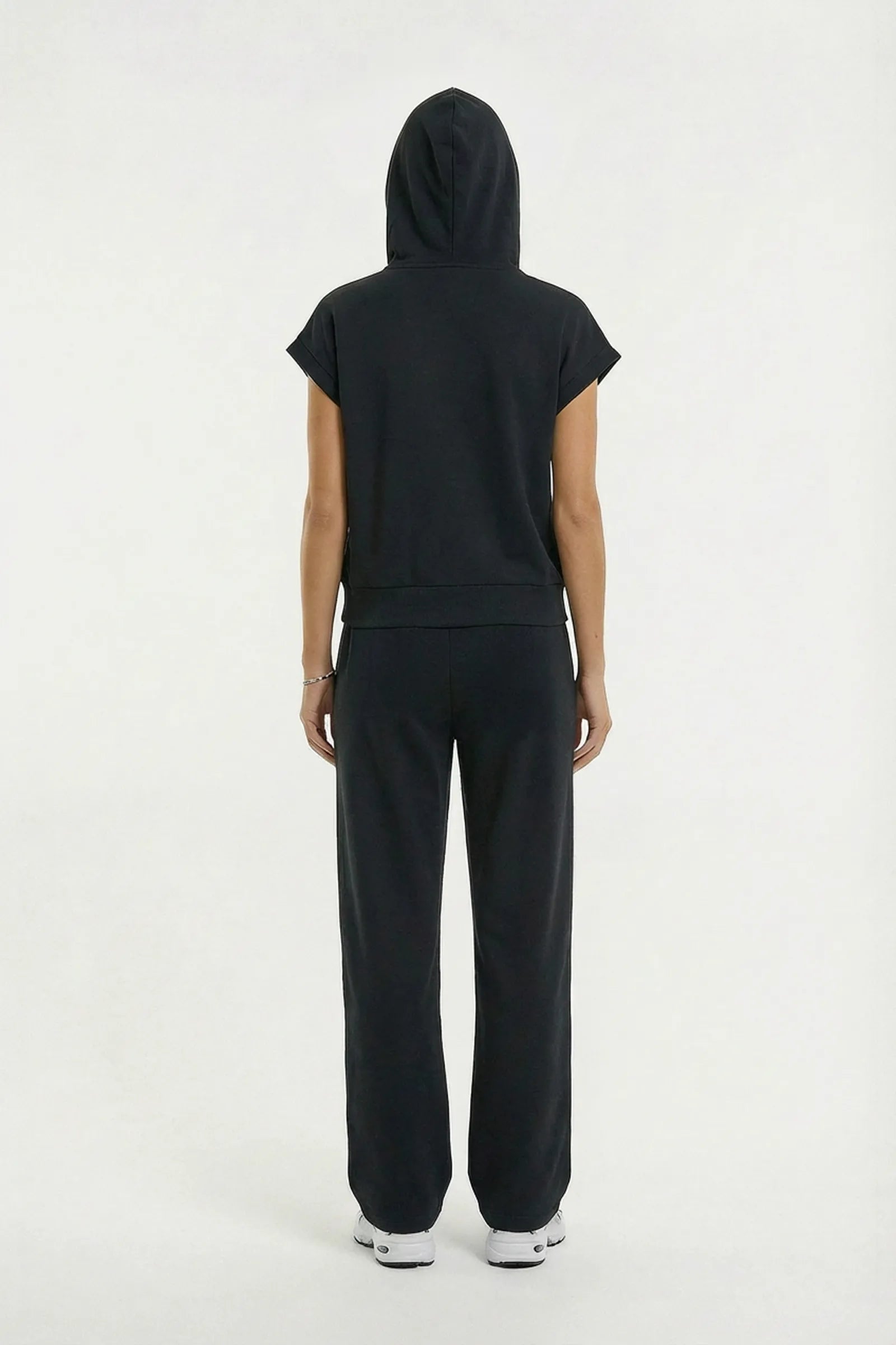 Çıtçıtlı Kapüşonlu Modal Alt - Antrasit