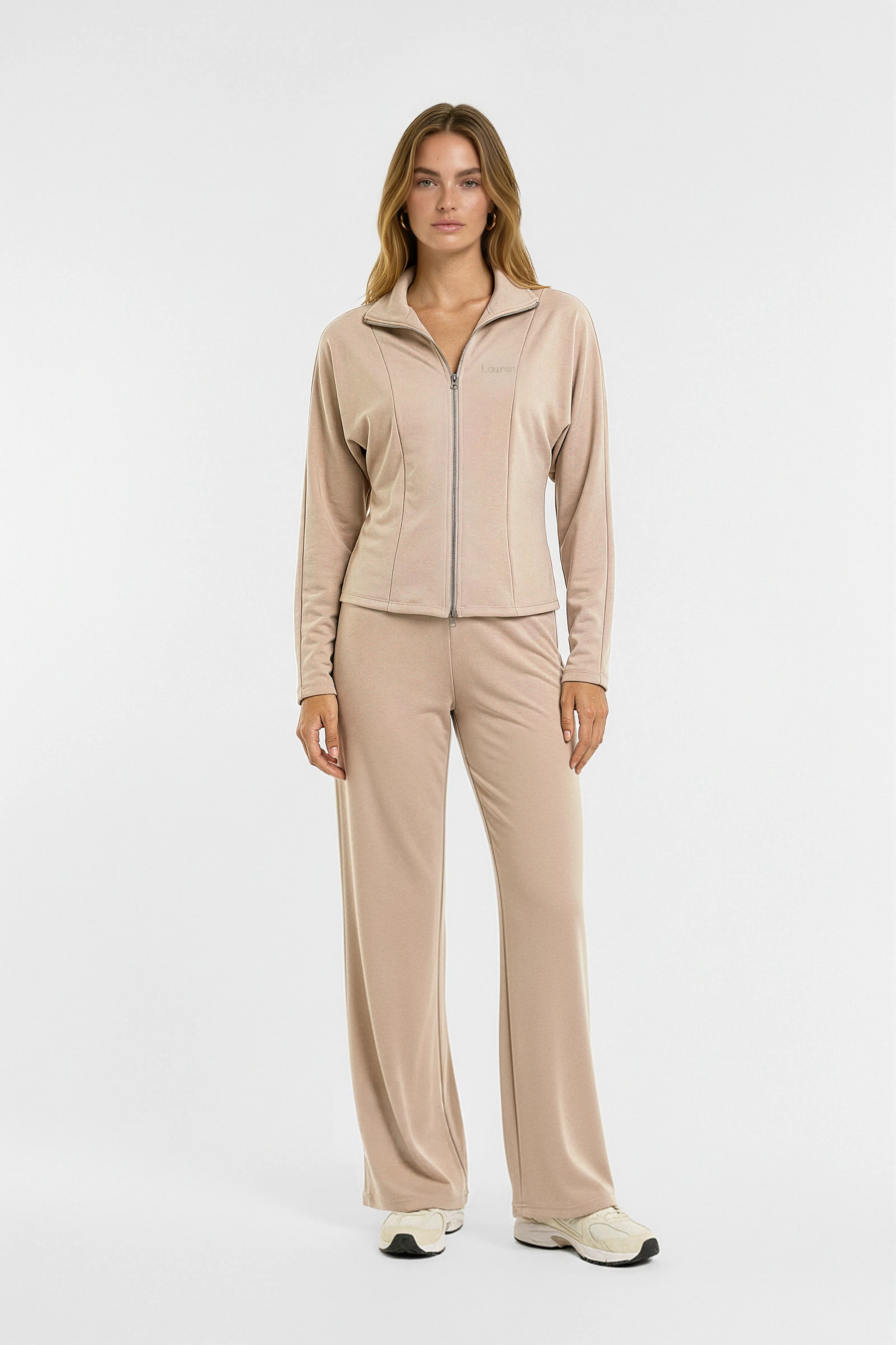 Yanları Pilili Yumuşak Dokulu Modal Alt - Ekru