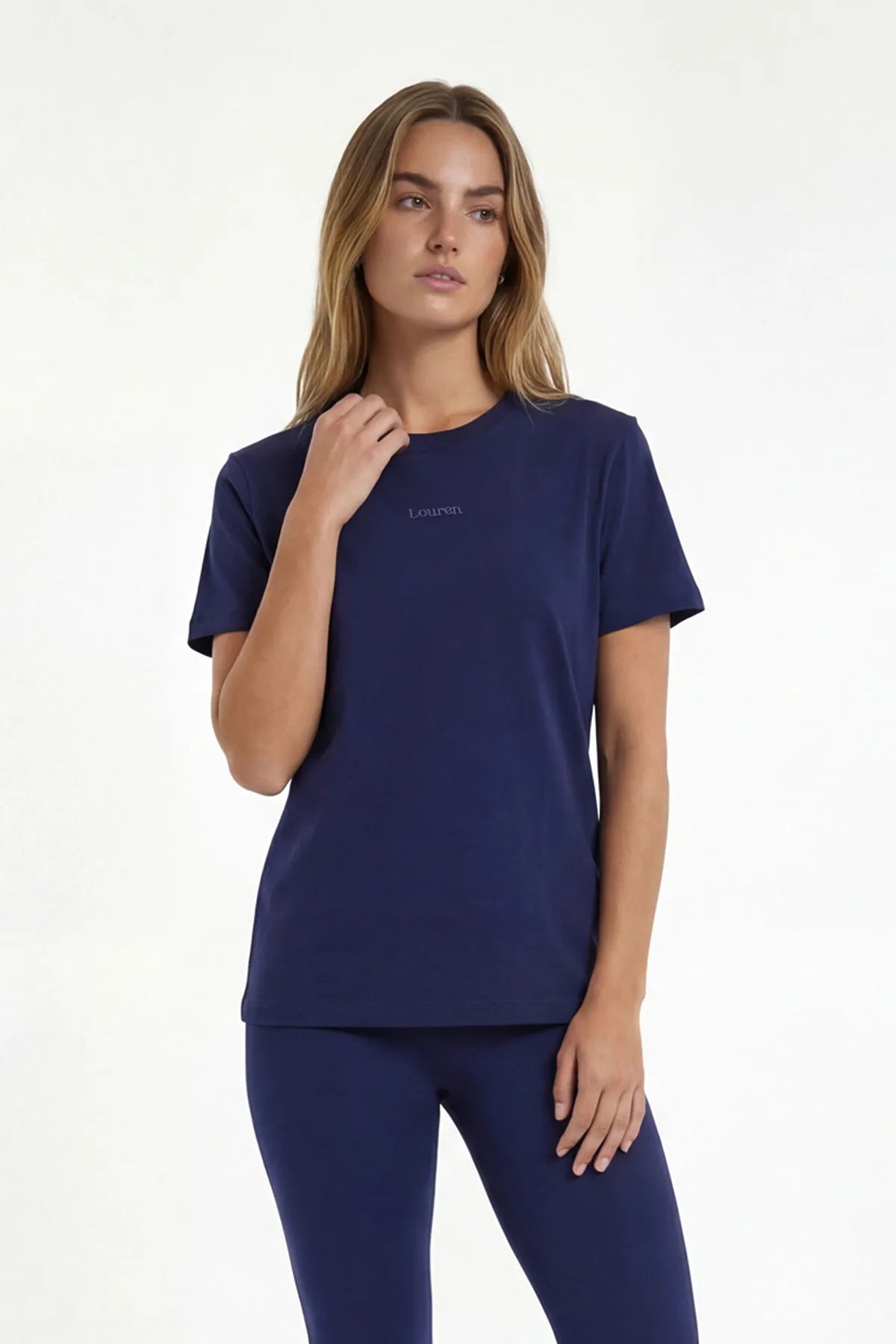 Modal Kumaş Rahat Kesim Tshirt - Lacivert