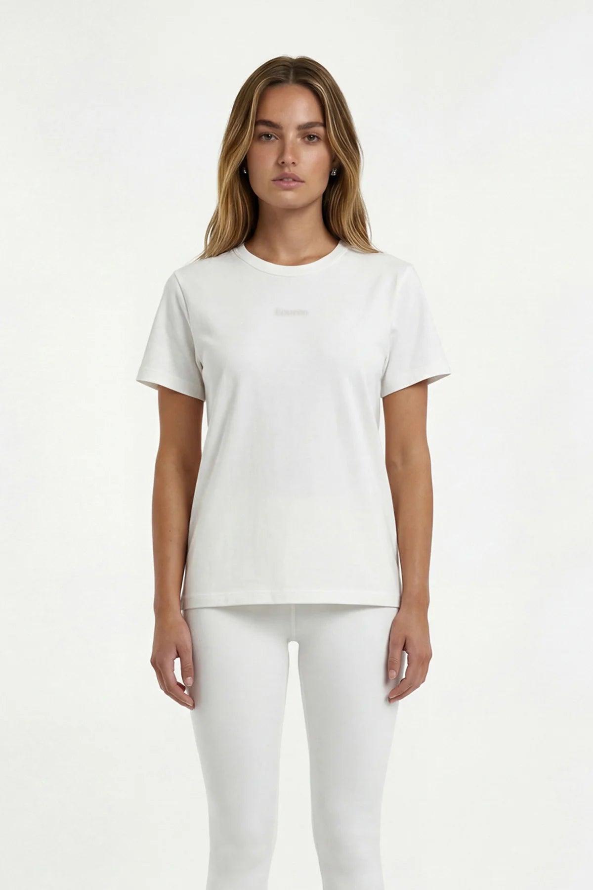 Modal Kumaş Rahat Kesim Tshirt - Beyaz